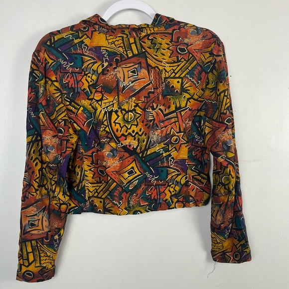 Vintage 1980s Marnie West Union Made cropped button up collared top size small - Picture 5 of 8